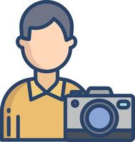 Photographar linear color illustration vector