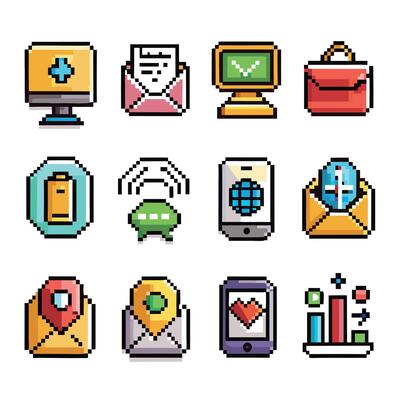 Contact Us icon set collection for websites and mobile applications