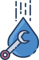 Plumbing Work linear color illustration vector