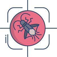 Insect detection linear color illustration vector