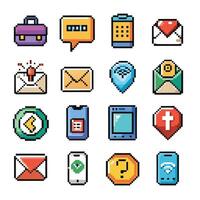 Contact Us icon set collection for websites and mobile applications vector