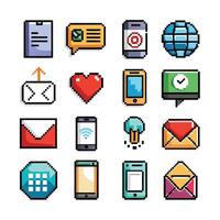 Contact Us icon set collection for websites and mobile applications vector