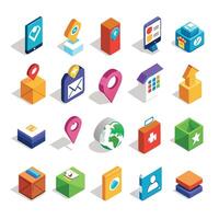 Contact Us icon set collection for websites and mobile applications vector