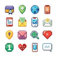 Contact Us icon set collection for websites and mobile applications vector