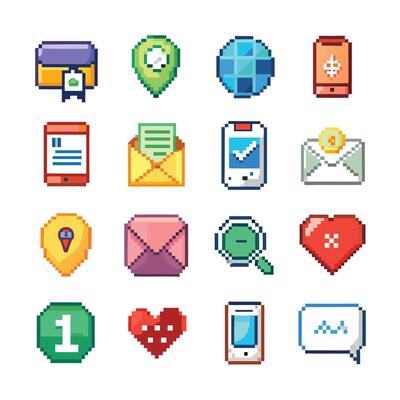 Contact Us icon set collection for websites and mobile applications