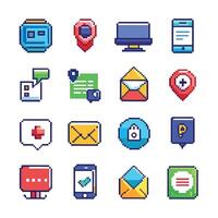Contact Us icon set collection for websites and mobile applications vector