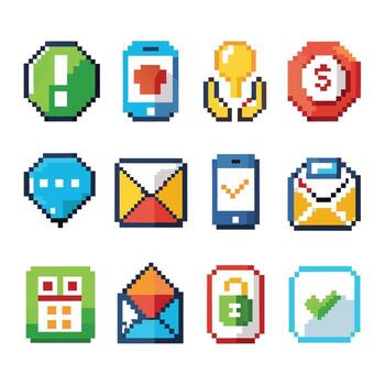 Contact Us icon set collection for websites and mobile applications vector