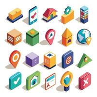 Contact Us icon set collection for websites and mobile applications vector
