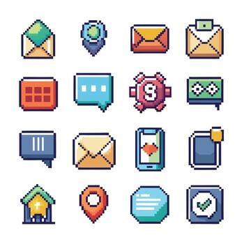 Contact Us icon set collection for websites and mobile applications vector