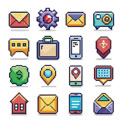 Contact Us icon set collection for websites and mobile applications