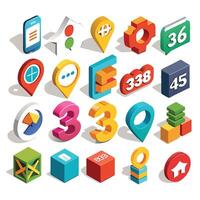 Contact Us icon set collection for websites and mobile applications vector