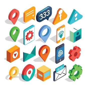 Contact Us icon set collection for websites and mobile applicationsContact Us icon set collection for websites and mobile applications vector
