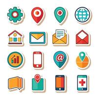 Contact Us icon set collection for websites and mobile applicationsContact Us icon set collection for websites and mobile applications vector