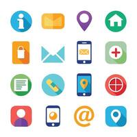 Contact Us icon set collection for websites and mobile applicationsContact Us icon set collection for websites and mobile applications vector