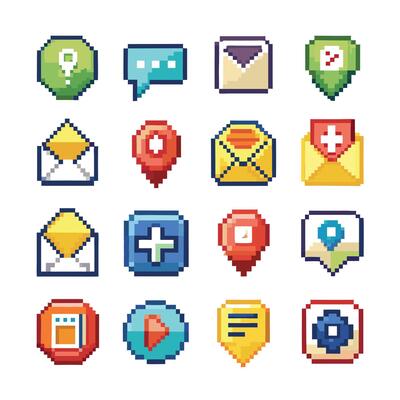 Contact Us icon set collection for websites and mobile applicationsContact Us icon set collection for websites and mobile applications