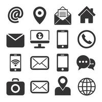 Contact Us icon set collection for websites and mobile applicationsContact Us icon set collection for websites and mobile applications vector