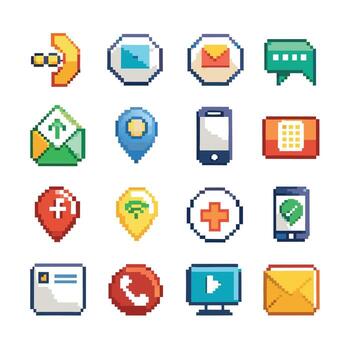 Contact Us icon set collection for websites and mobile applicationsContact Us icon set collection for websites and mobile applications vector