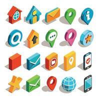 Contact Us icon set collection for websites and mobile applicationsContact Us icon set collection for websites and mobile applications vector