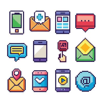 Contact Us icon set collection for websites and mobile applications