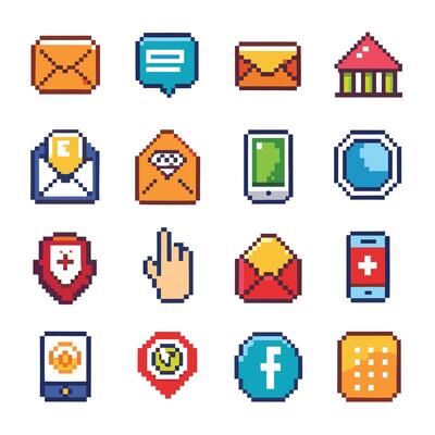 Contact Us icon set collection for websites and mobile applications