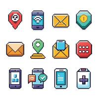 Contact Us icon set collection for websites and mobile applications vector