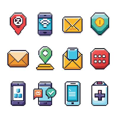 Contact Us icon set collection for websites and mobile applications