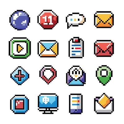 Contact Us icon set collection for websites and mobile applications
