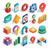 Contact Us icon set collection for websites and mobile applications vector