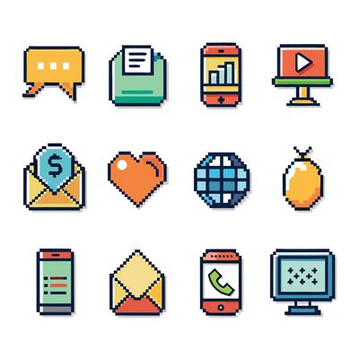 Contact Us icon set collection for websites and mobile applications