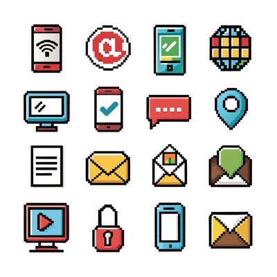 Contact Us icon set collection for websites and mobile applications