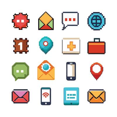 Contact Us icon set collection for websites and mobile applications