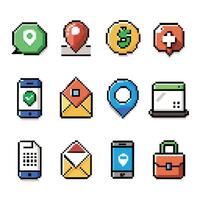 Contact Us icon set collection for websites and mobile applications vector