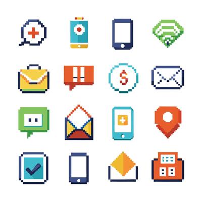 Contact Us icon set collection for websites and mobile applications