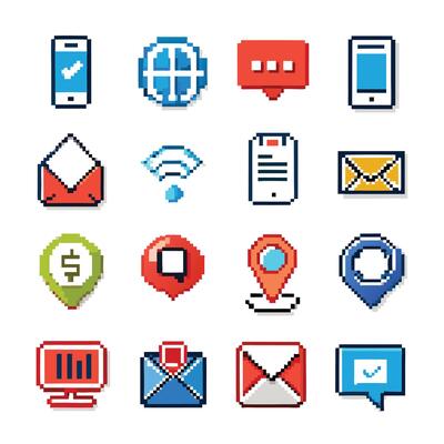 Contact Us icon set collection for websites and mobile applications
