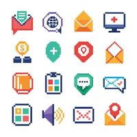 Contact Us icon set collection for websites and mobile applications vector