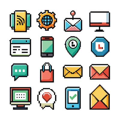 Contact Us icon set collection for websites and mobile applications