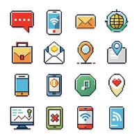 Contact Us icon set collection for websites and mobile applications vector