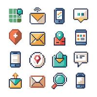 Contact Us icon set collection for websites and mobile applications vector