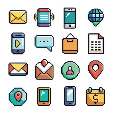 Contact Us icon set collection for websites and mobile applications