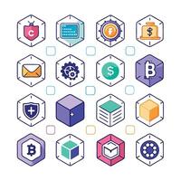 Contact Us icon set collection for websites and mobile applications vector