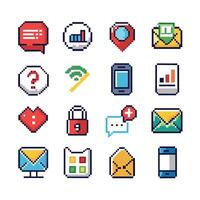 Contact Us icon set collection for websites and mobile applications vector