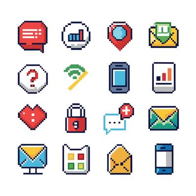 Contact Us icon set collection for websites and mobile applications