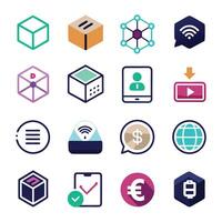 Contact Us icon set collection for websites and mobile applications vector