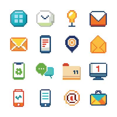 Contact Us icon set collection for websites and mobile applications