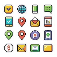 Contact Us icon set collection for websites and mobile applications vector