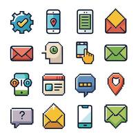 Contact Us icon set collection for websites and mobile applications vector
