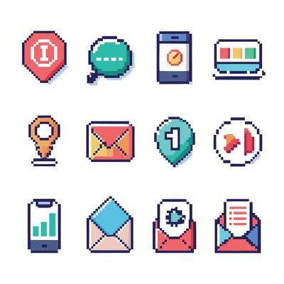 Contact Us icon set collection for websites and mobile applications