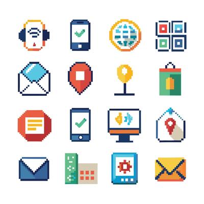 Contact Us icon set collection for websites and mobile applications