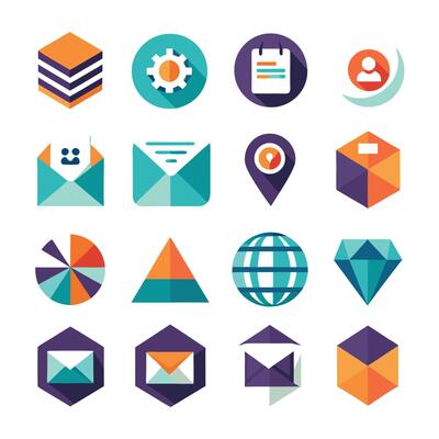 Contact Us icon set collection for websites and mobile applications