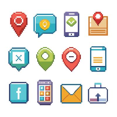Contact Us icon set collection for websites and mobile applications